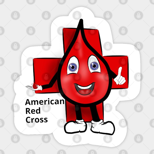 American Red Cross Blood Donors - safe life Sticker by Aceplace Design